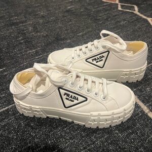 Prada White Logo Sneakers